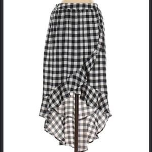 Fourteenth Place high low gingham plaid Skirt S